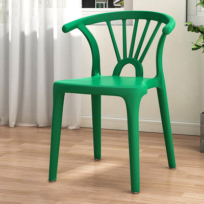 Chaise de salle à manger empilable en plastique Arc scandinave contemporain avec dossier pour salle à manger 