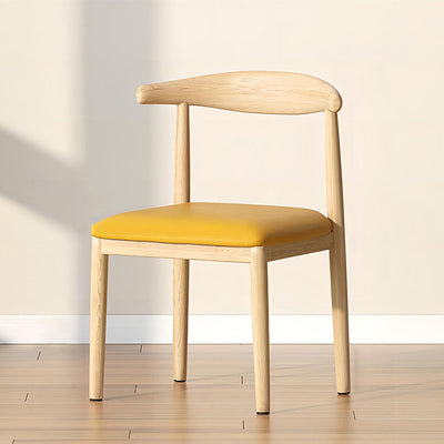 Chaise de salle à manger en cuir simplicité moderne tissu acier au carbone éponge émulsion dossier carré pour salle à manger 