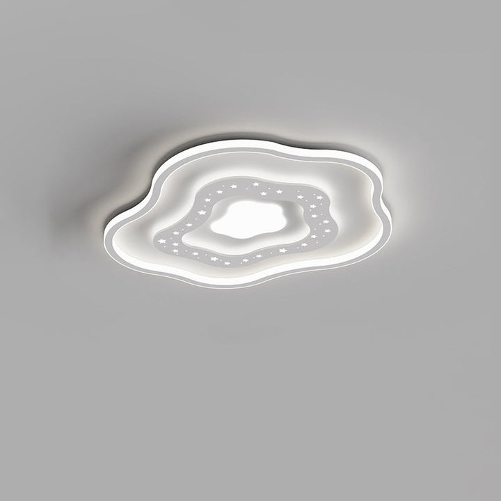 Moderne minimalistische Blume Wolke Eisen Acryl LED Unterputz Deckenleuchte für Schlafzimmer 