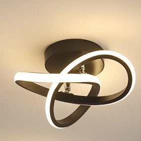 Luz de techo LED de montaje semi-empotrado geométrica de círculo cuadrado de aluminio hierro acrílico de simplicidad moderna para pasillo 