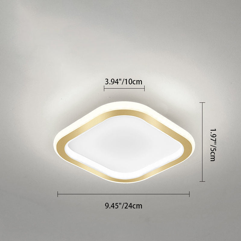 Plafonnier LED en fer géométrique nordique contemporain pour couloir 