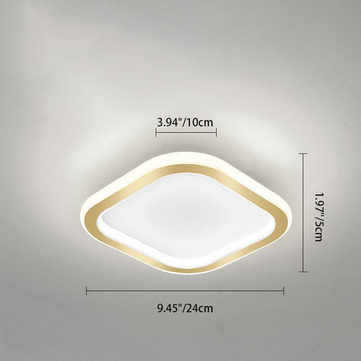 Plafonnier LED en fer géométrique nordique contemporain pour couloir 