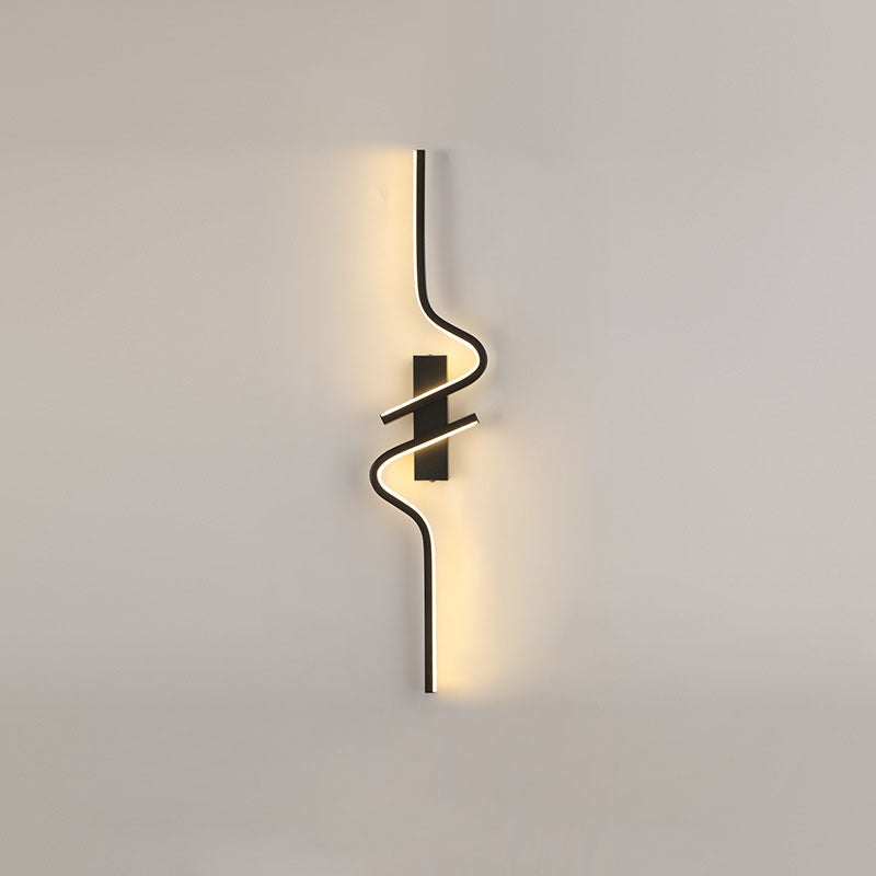 Zeitgenössische kreative Streifen Aluminium Silikongel LED Wandleuchte Lampe für Wohnzimmer 