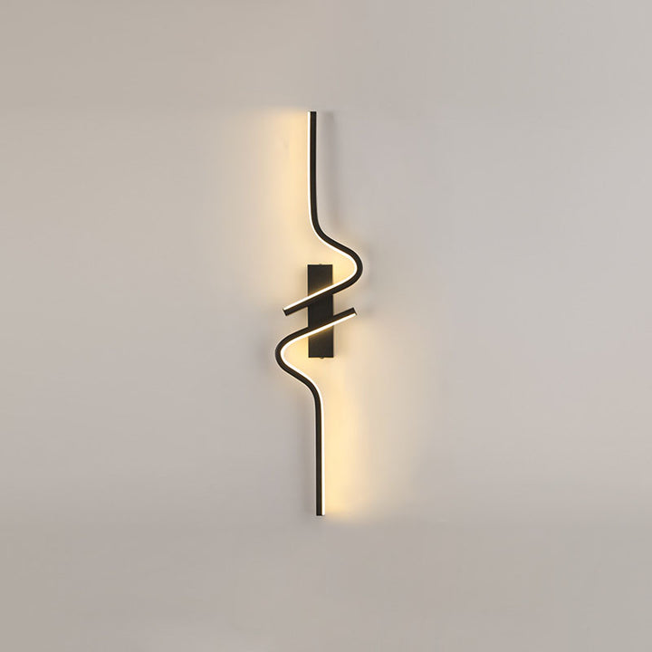 Zeitgenössische kreative Streifen Aluminium Silikongel LED Wandleuchte Lampe für Wohnzimmer 