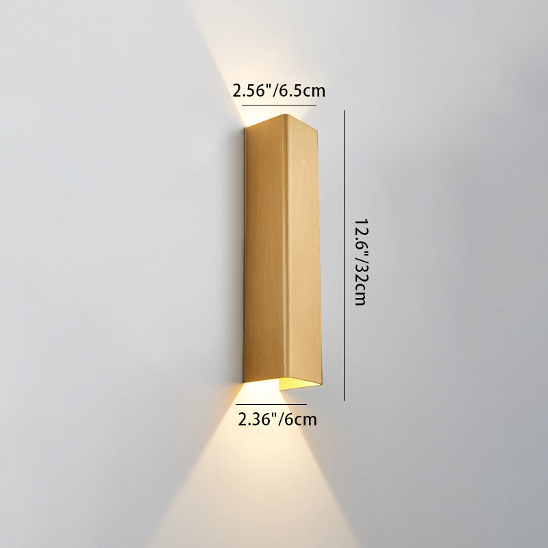 Lámpara Aplique de Pared LED de Aluminio Rectangular Minimalista Moderna para Dormitorio 