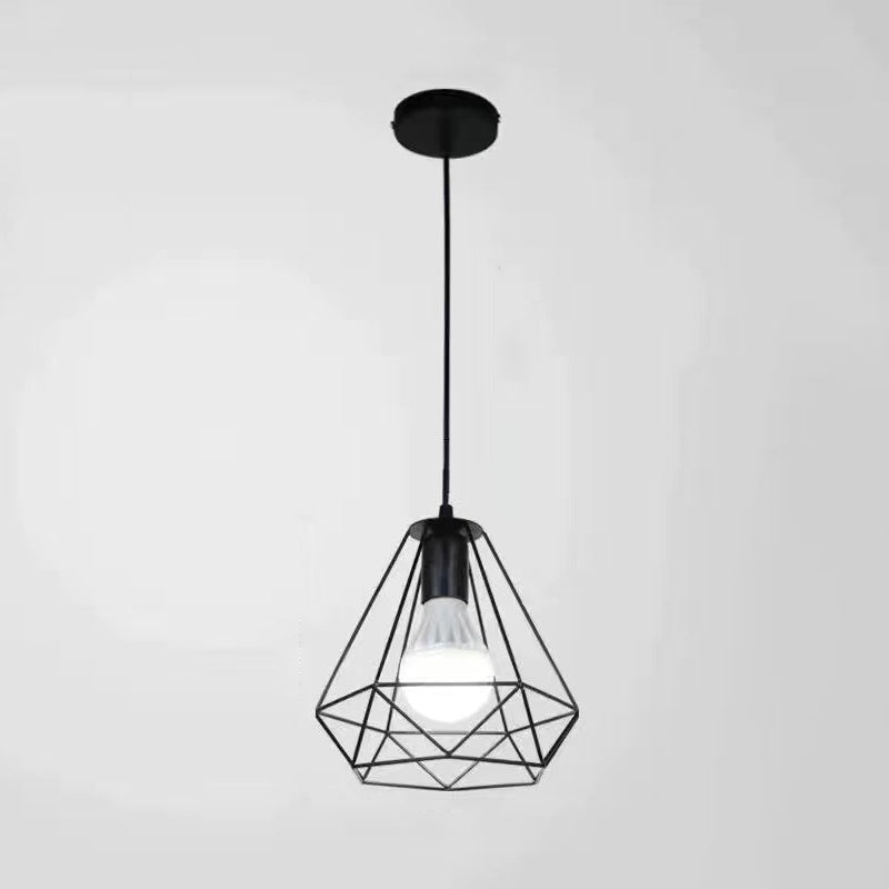 Luz colgante de 1 luz con hoja de sakura de diamante de vegetación simulada de cuerda de cáñamo de hierro retro contemporáneo para comedor 