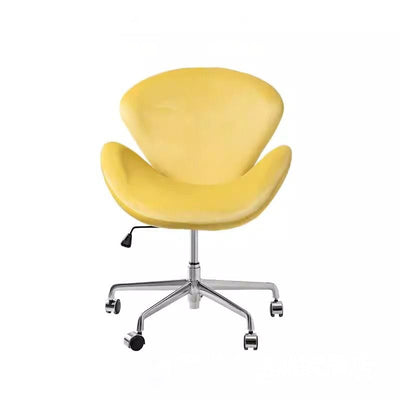 Moderner minimalistischer umwickelter gepolsterter Flanell-Lammfell-Beweglicher Schreibtischstuhl Rückenlehne Armlehne für das Home Office 