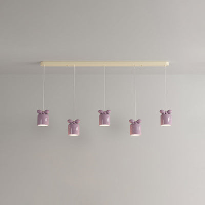 Moderne Einfachheit Zylinder Bogen Metall Harz 1/3/5 Licht Pendelleuchte Für Schlafzimmer 