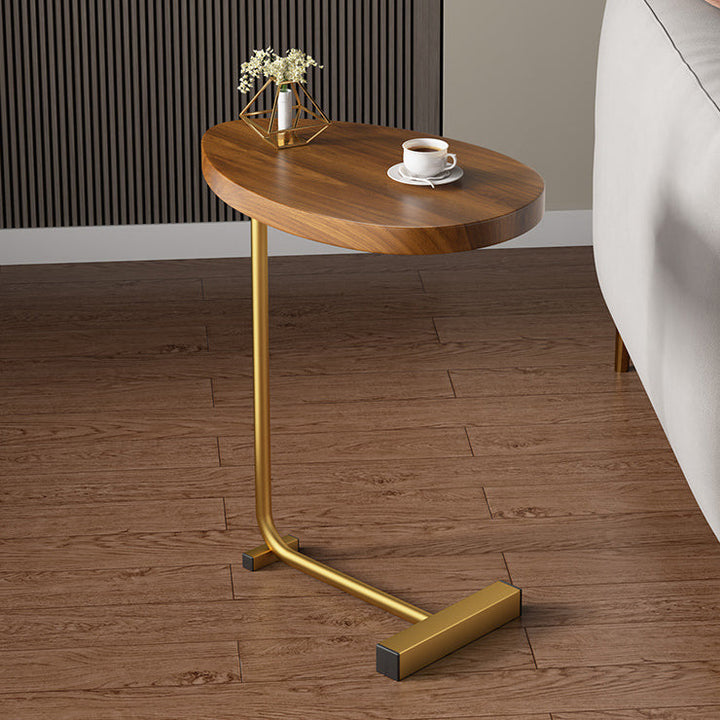 Modern Minimalist Water Drops Oval Medium-Density Fiberboard Iron End Table For Living Room