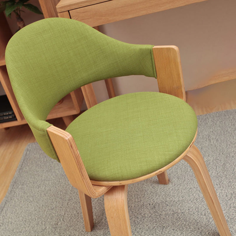 Zeitgenössischer nordischer PU-Leder gepolsterter Holzrahmen ergonomischer Drehstuhl mit Rückenlehne und Armlehne für das Home Office 