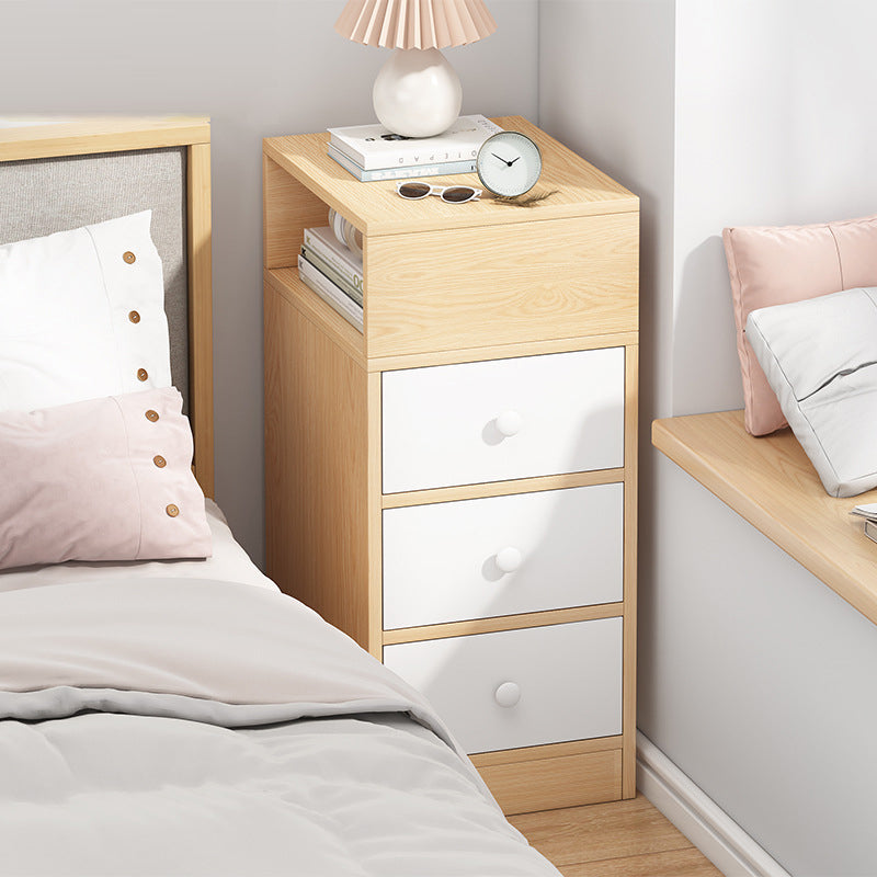 Moderner minimalistischer rechteckiger Platten-Nachttisch mit 1/2/3 Schubladen für die Bettseite 
