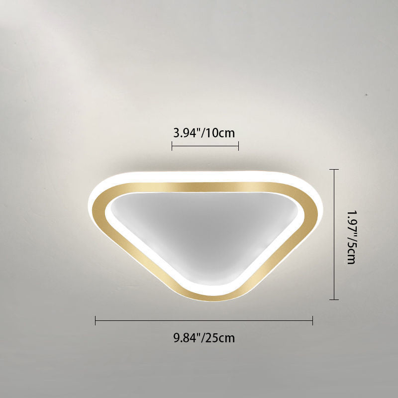 Plafonnier LED en fer géométrique nordique contemporain pour couloir 