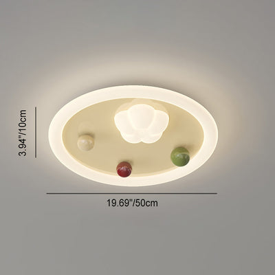 Zeitgenössische skandinavische runde Eisen-PC LED-Unterputz-Deckenleuchte für Wohnzimmer 