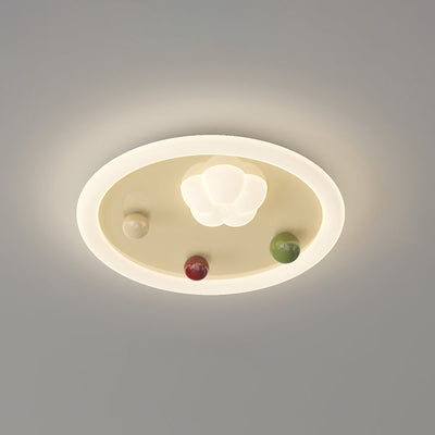 Zeitgenössische skandinavische runde Eisen-PC LED-Unterputz-Deckenleuchte für Wohnzimmer 