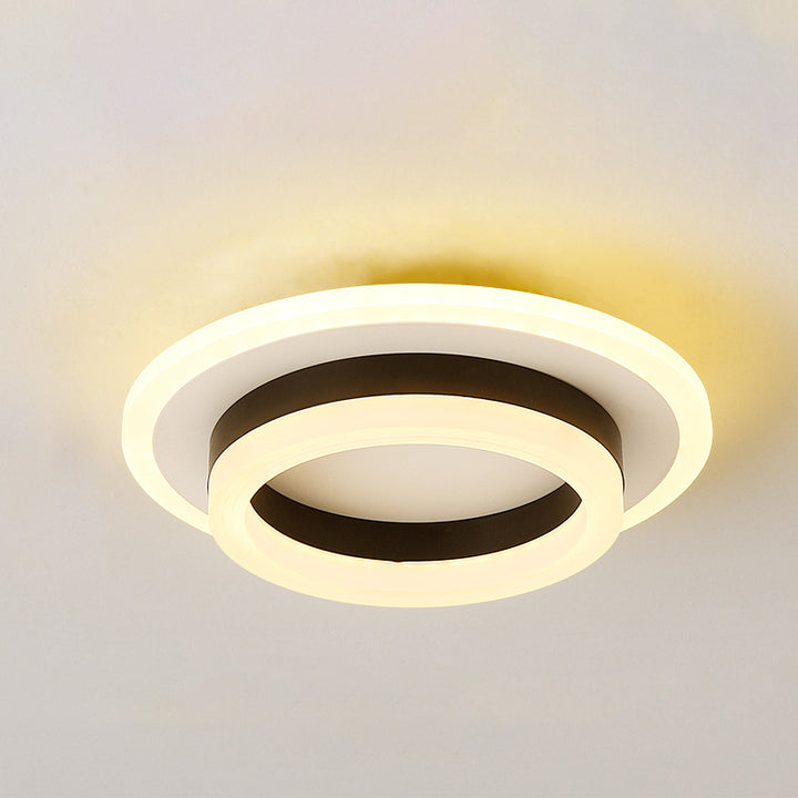 Moderne Einfachheit Acryl geometrische quadratische runde Schatten Hardware LED Unterputz Deckenleuchte für Wohnzimmer 