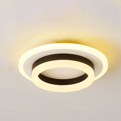 Luz de techo LED de montaje empotrado con pantalla cuadrada redonda geométrica acrílica de simplicidad moderna para sala de estar 