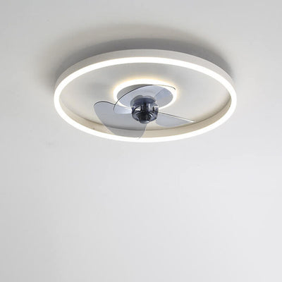 Nordischer minimalistischer runder unsichtbarer LED-Deckenventilator 