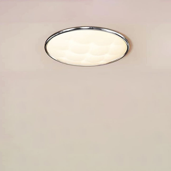 Luz de techo LED empotrada de PVC de hierro con celosía redonda minimalista moderna para dormitorio 