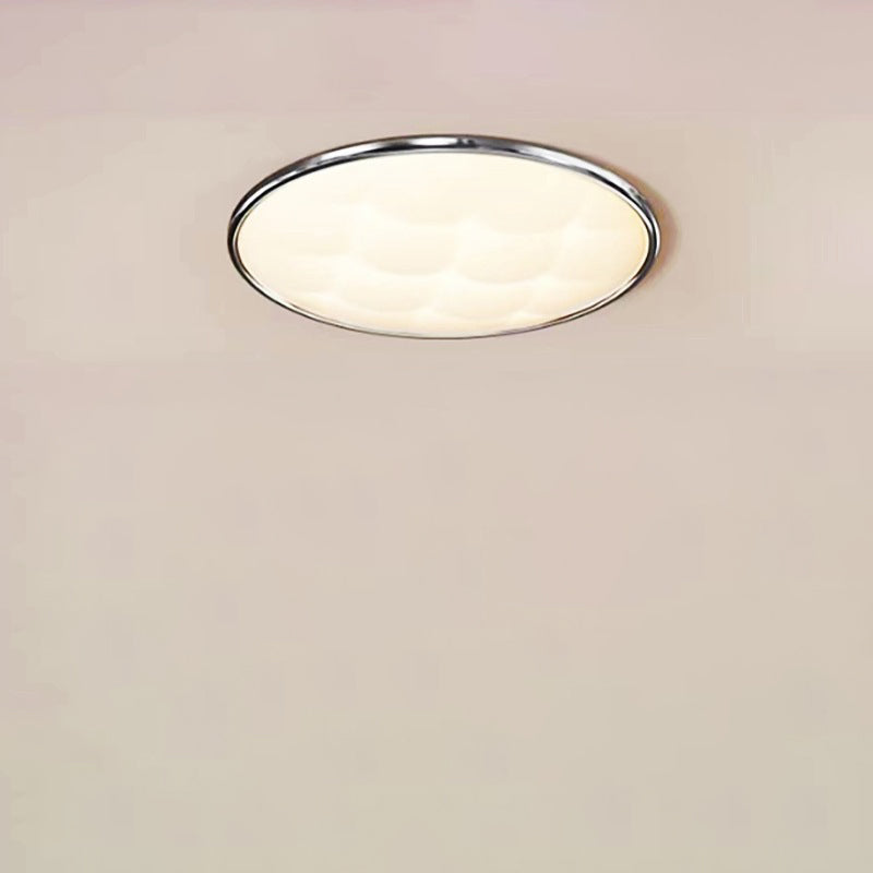 Luz de techo LED empotrada de PVC de hierro con celosía redonda minimalista moderna para dormitorio 