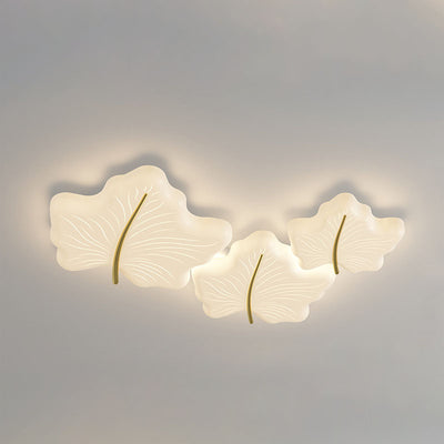 Modern Minimalist Multi Leaf Iron Acrylic LED Flush Mount Ceiling Light For Bedroom