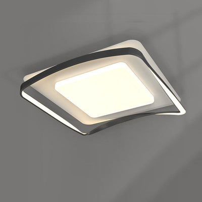 Moderne Einfachheit Aluminium Quadrat Acryl Schatten LED Unterputz Deckenleuchte Für Schlafzimmer 