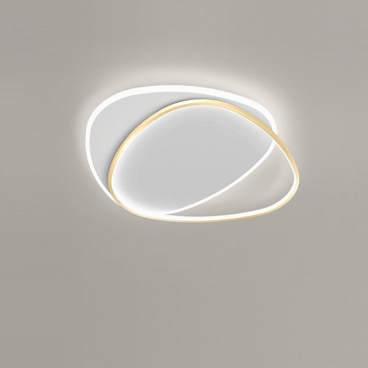Moderne minimalistische Dreieck ovale Acryl Eisen LED Unterputz Deckenleuchte für Wohnzimmer 