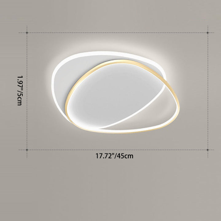 Moderne minimalistische Dreieck ovale Acryl Eisen LED Unterputz Deckenleuchte für Wohnzimmer 