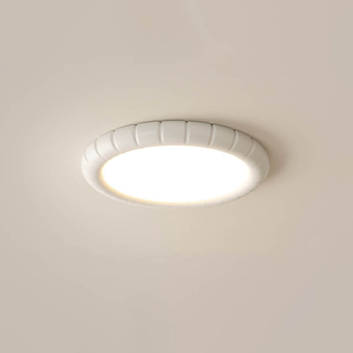 Nordic Modern Minimalist Resin Round LED Flush Mount Ceiling Light
