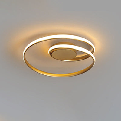 Moderna lámpara de techo empotrada LED redonda minimalista de silicona y aluminio para sala de estar 