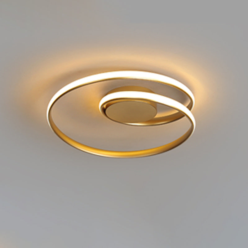 Moderna lámpara de techo empotrada LED redonda minimalista de silicona y aluminio para sala de estar 