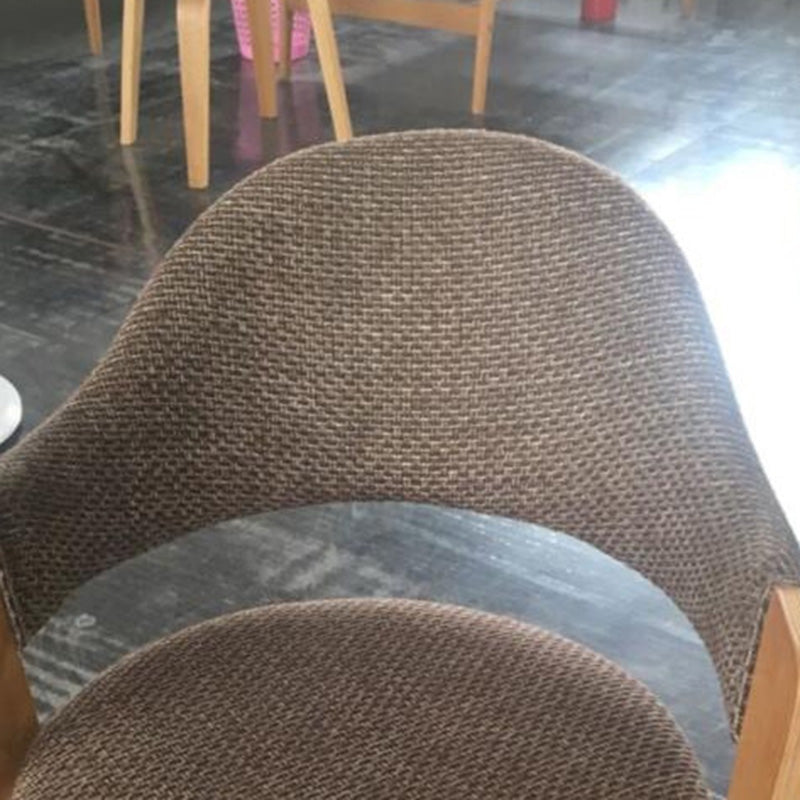 Zeitgenössischer nordischer PU-Leder gepolsterter Holzrahmen ergonomischer Drehstuhl mit Rückenlehne und Armlehne für das Home Office 