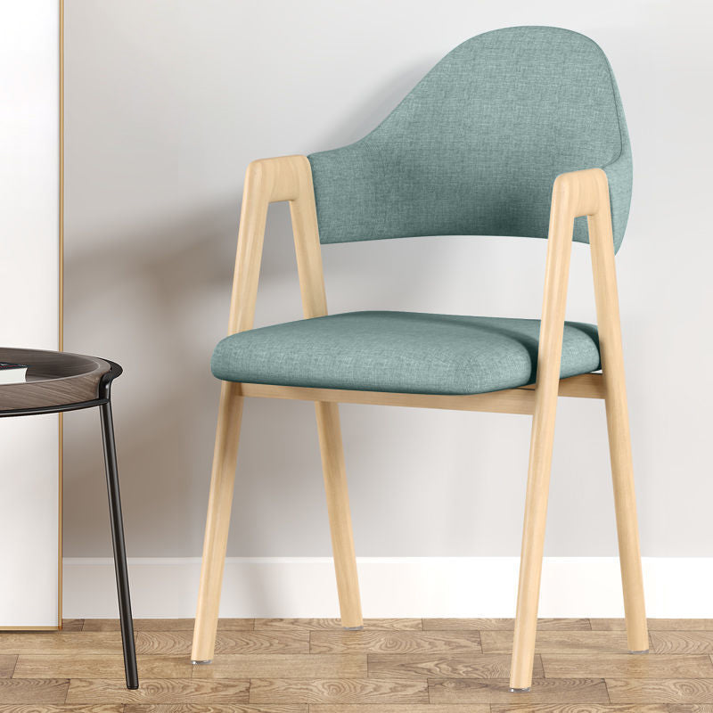 Silla de Comedor Contemporánea de Lujo Cuadrada Tapizada en Cuero con Respaldo y Reposabrazos para Comedor 