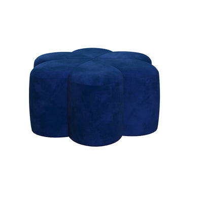 Tabouret en velours en forme de fleur de prunier nordique contemporain pour salon 