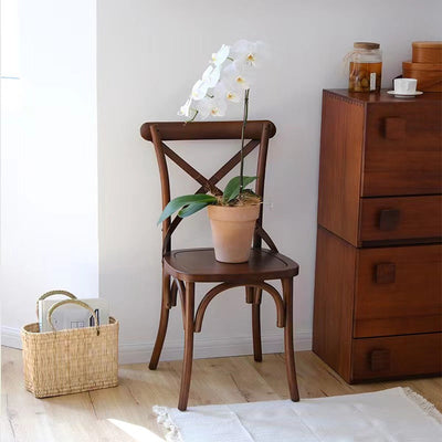 Dossier de chaise de salle à manger en rotin tissé rustique traditionnel en bois éponge rond rectangulaire 