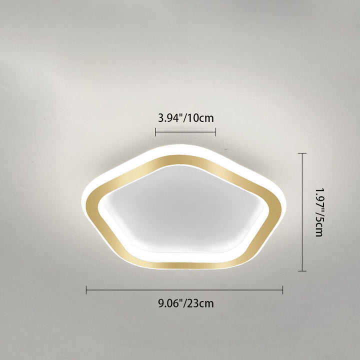 Plafonnier LED en fer géométrique nordique contemporain pour couloir 