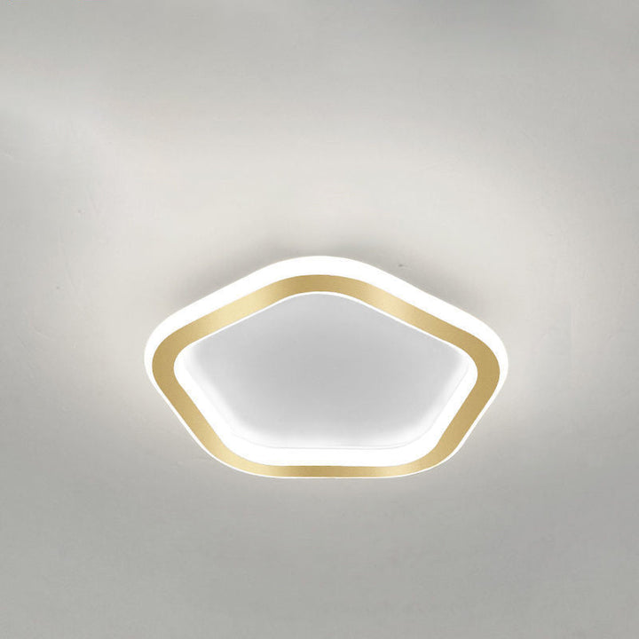 Plafonnier LED en fer géométrique nordique contemporain pour couloir 