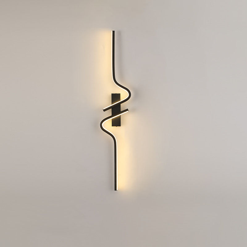 Zeitgenössische kreative Streifen Aluminium Silikongel LED Wandleuchte Lampe für Wohnzimmer 