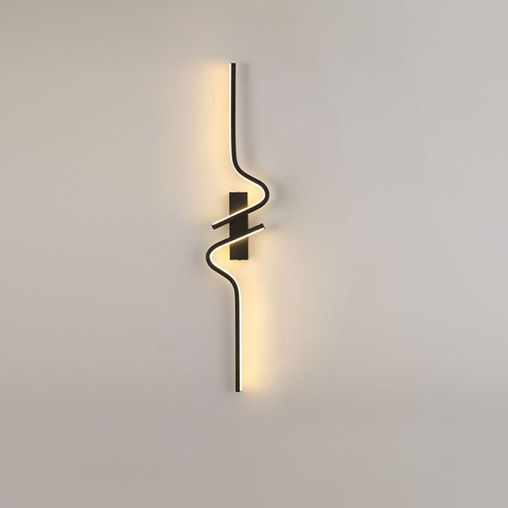 Zeitgenössische kreative Streifen Aluminium Silikongel LED Wandleuchte Lampe für Wohnzimmer 