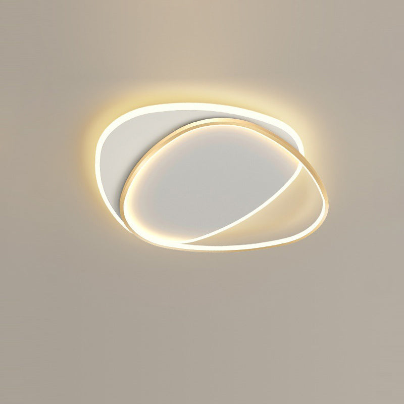 Moderne minimalistische Dreieck ovale Acryl Eisen LED Unterputz Deckenleuchte für Wohnzimmer 