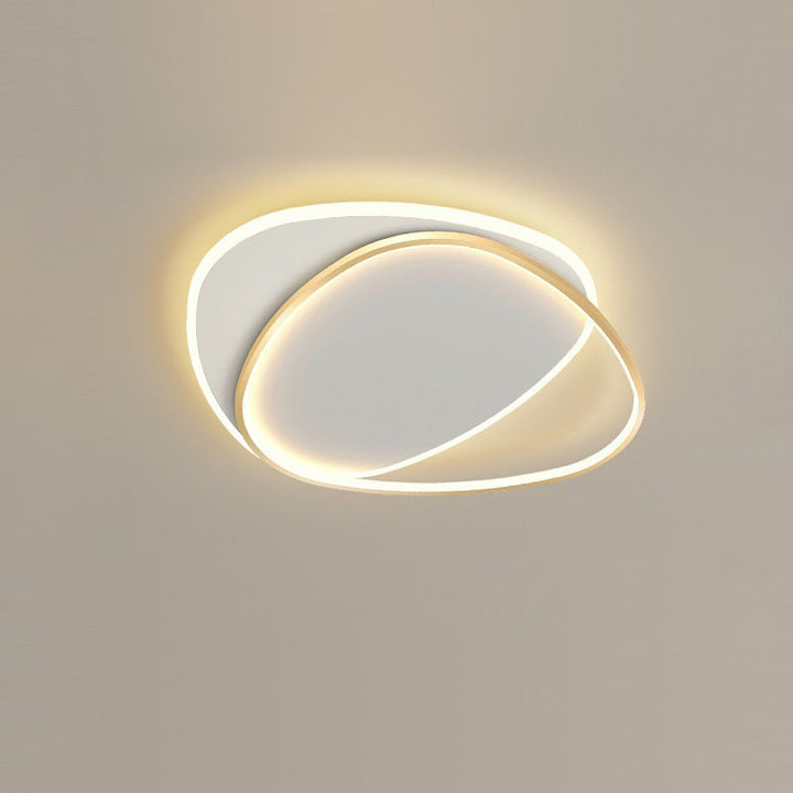 Moderne minimalistische Dreieck ovale Acryl Eisen LED Unterputz Deckenleuchte für Wohnzimmer 