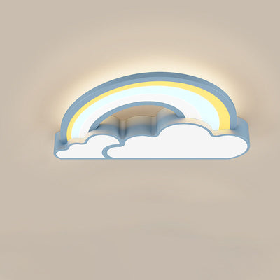 Nordic Cartoon Rainbow Clouds Kids LED Flush Mount Ceiling Light