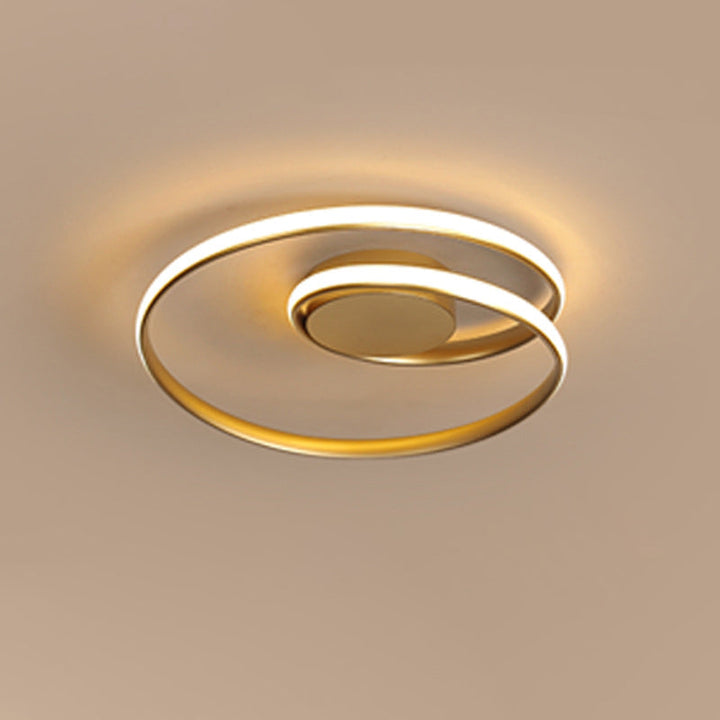 Moderna lámpara de techo empotrada LED redonda minimalista de silicona y aluminio para sala de estar 