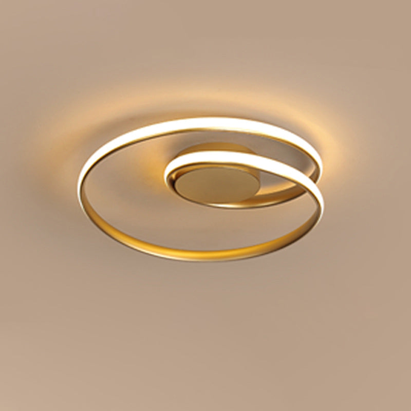 Moderna lámpara de techo empotrada LED redonda minimalista de silicona y aluminio para sala de estar 