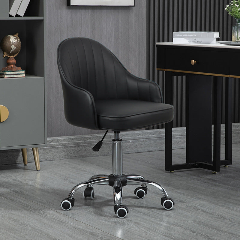 Simplicité Moderne Similicuir Éponge Acier Inoxydable SGS Chaise de Bureau Dossier Mobile Pour Maison Bureau 