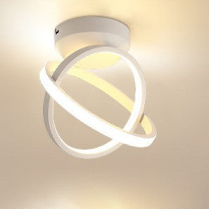Luz de techo LED de montaje semi-empotrado geométrica de círculo cuadrado de aluminio hierro acrílico de simplicidad moderna para pasillo 