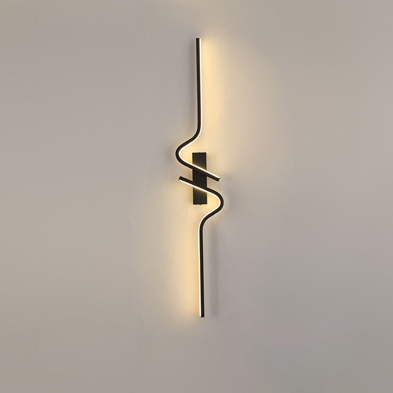Zeitgenössische kreative Streifen Aluminium Silikongel LED Wandleuchte Lampe für Wohnzimmer 