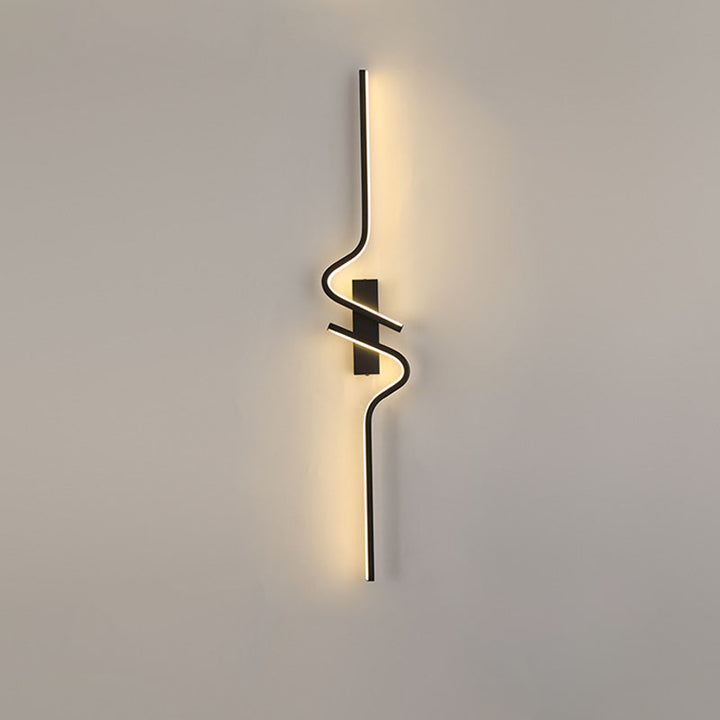Zeitgenössische kreative Streifen Aluminium Silikongel LED Wandleuchte Lampe für Wohnzimmer 