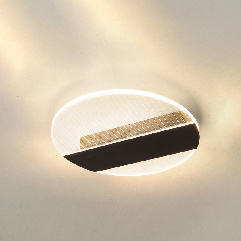 Plafonnier LED en fer géométrique nordique contemporain pour couloir 