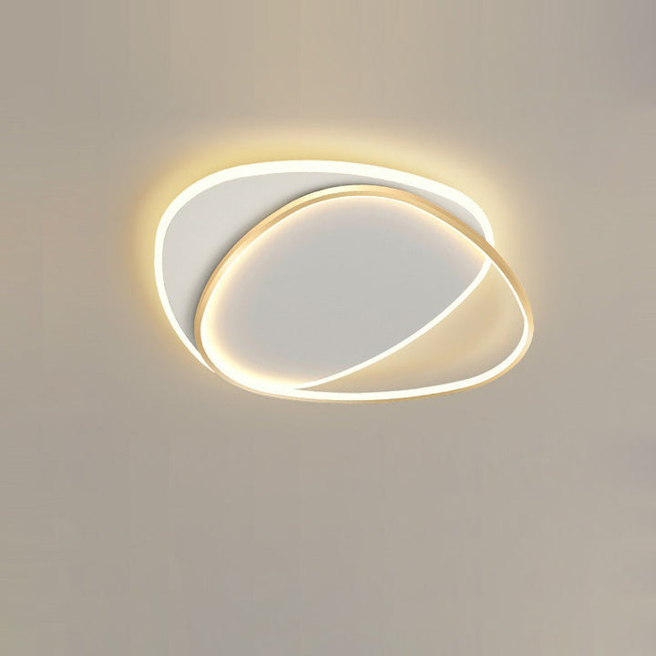Moderne minimalistische Dreieck ovale Acryl Eisen LED Unterputz Deckenleuchte für Wohnzimmer 