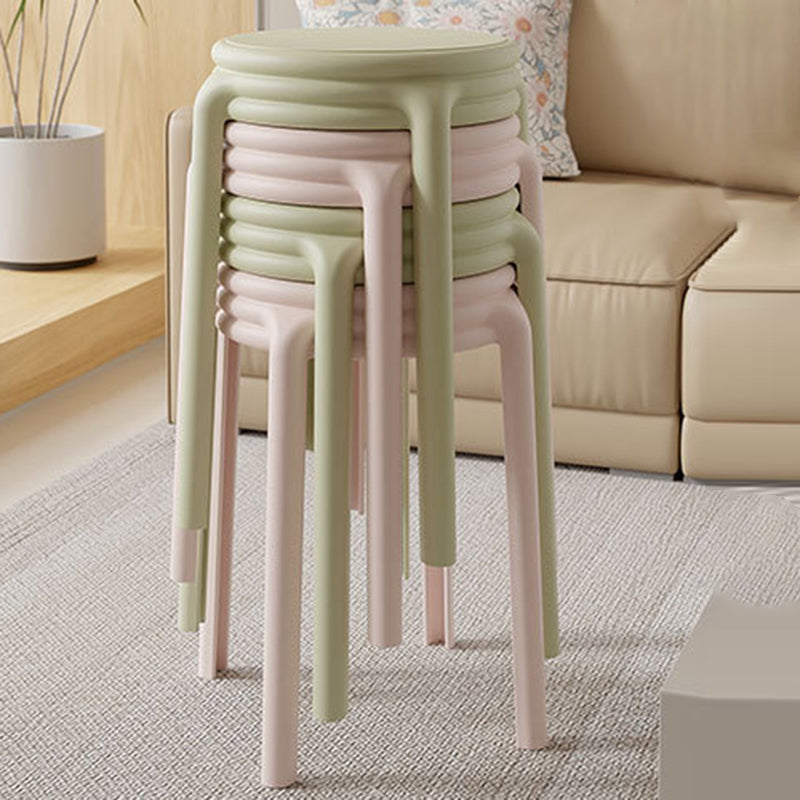 Zeitgenössischer skandinavischer runder Macaron-Stuhl aus Kunststoff, stapelbar für das Wohnzimmer 
